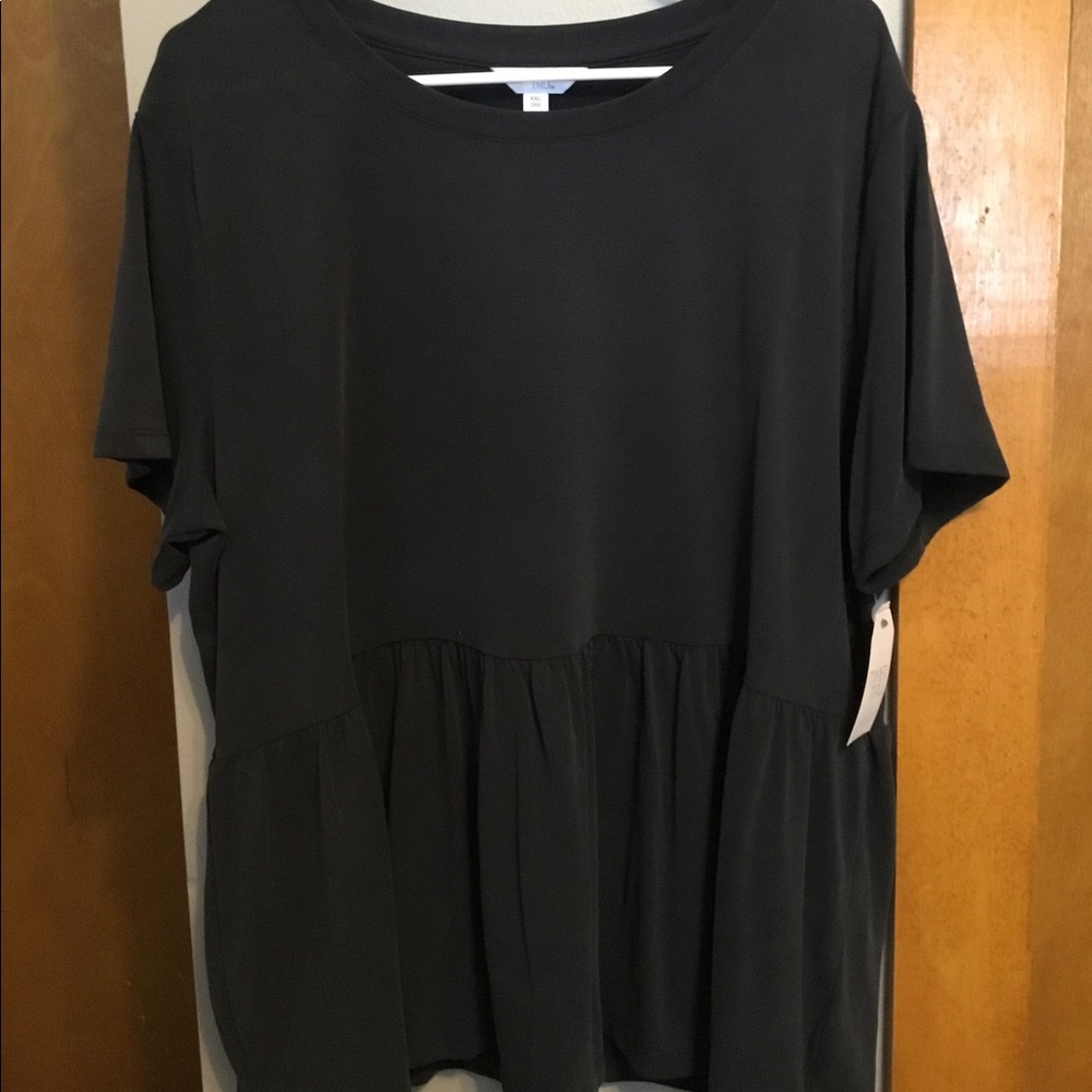 Time and Tru sand wash peplum shirt